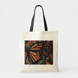 Orange Butterfly fantasy abstrakt art Tygkasse