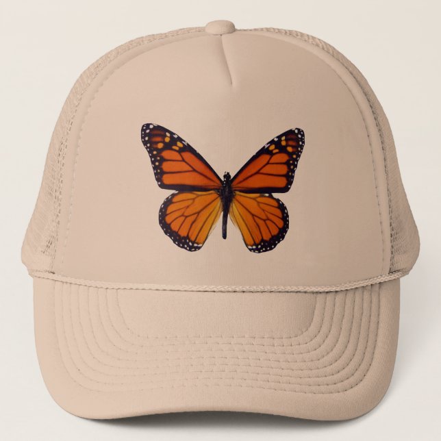 Orange Butterfly Hat Truckerkeps (Framsida)