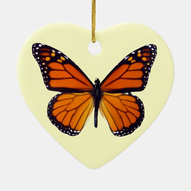 Orange Butterfly Heart Ornament (Baksidan)