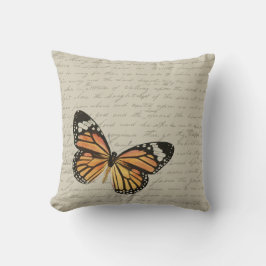 Orange Butterfly Kudde