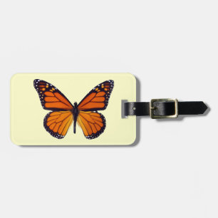 Orange Butterfly Luggage Tag Bagagebricka