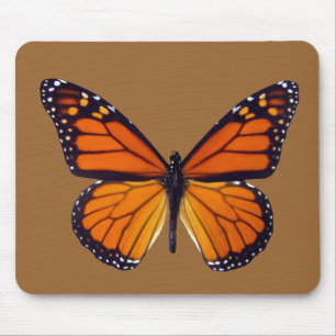 Orange Butterfly Mouse Pad Musmatta
