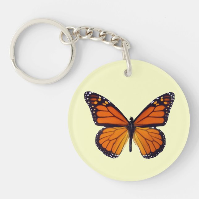 Orange Butterfly Nyckelring (Framsidan)