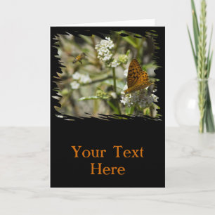 Orange Butterfly och Bee Kort