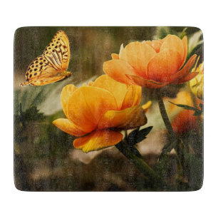 Orange Butterfly och Flowers