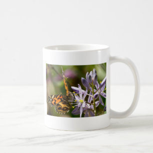 Orange Butterfly på Vild Hyacinth Apparatur & Gift Kaffemugg