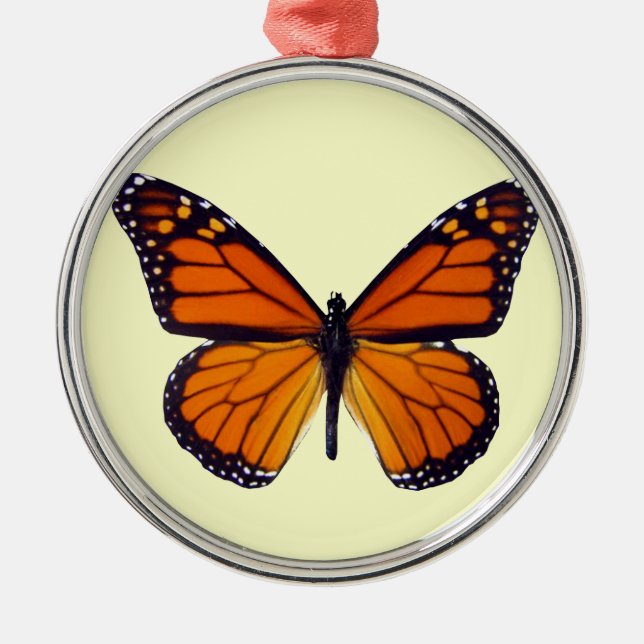 Orange Butterfly Round Ornament (Framsidan)