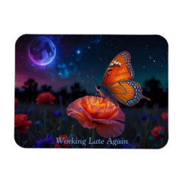 Orange Butterfly som samlar in pollen i Moonlight Magnet