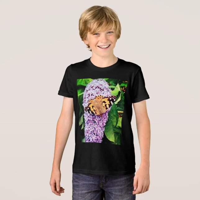 Orange Butterfly T Shirt (Framsida Full)