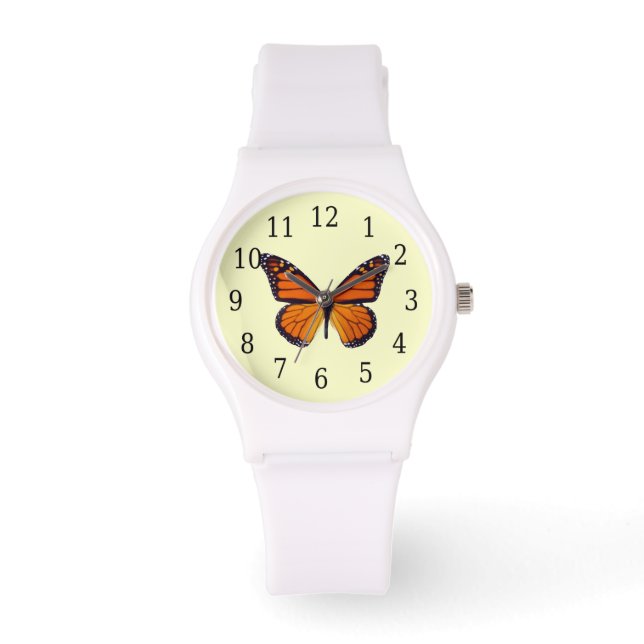 Orange Butterfly Watch Armbandsur (Framsida)