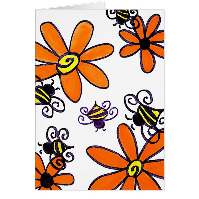 Orange Buzz Hälsningskort (Framsidan)