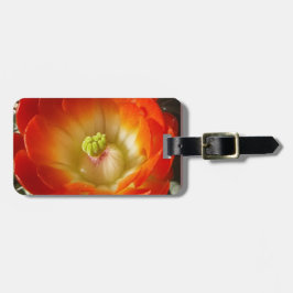 Orange-Cactus-blomma Bagagebricka