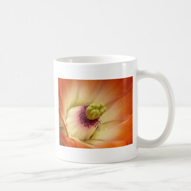 Orange Cactus Flower Kaffemugg (Höger)