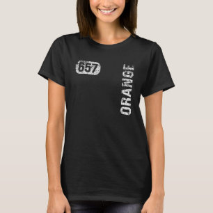 Orange California 657 Area Code Vintage Retro T Shirt