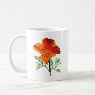 Orange California Poppy Kaffemugg