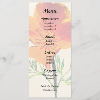 Orange California Poppy Meny