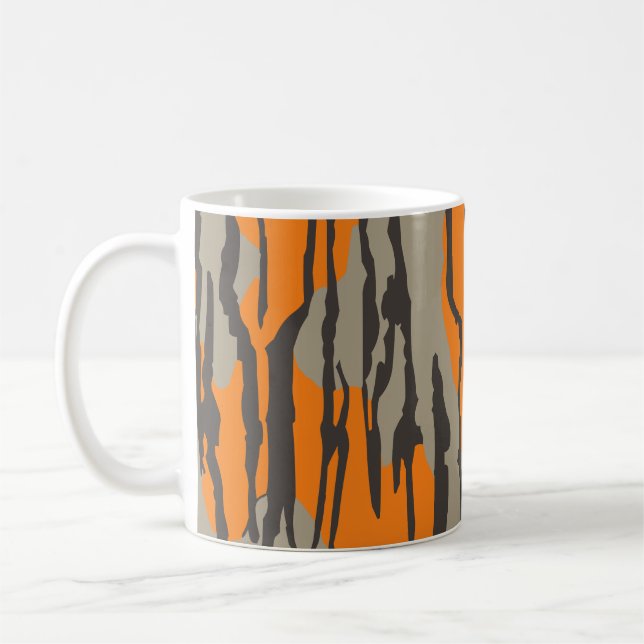Orange Camo Bottomland Camo Mönster Kaffemugg (Vänster)