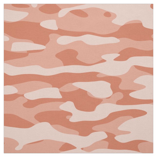 Orange Camo Fabric Tyg (Provkarta)