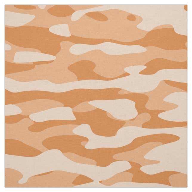 Orange Camo Fabric Tyg (Provkarta)