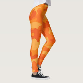 Orange Camo Fall Colorful Halloween-Roligt Leggings