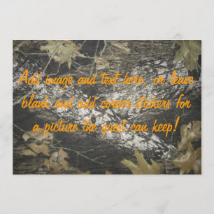 Orange Camo Inbjudningar