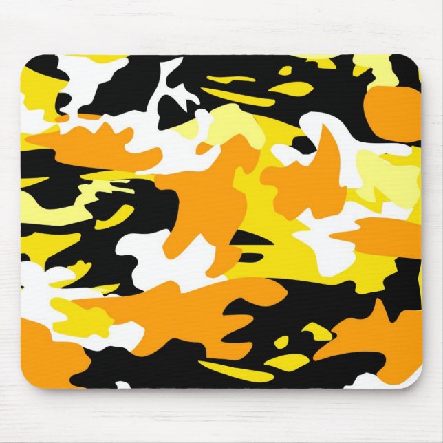 Orange Camo Mousepad Musmatta (Framsidan)