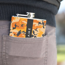 Orange Camouflage Ditt namn anpassar Fickplunta