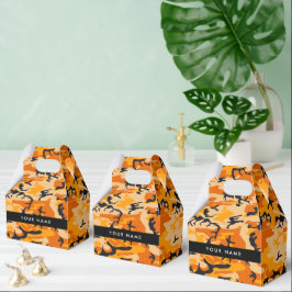 Orange Camouflage Ditt namn anpassar Presentaskar