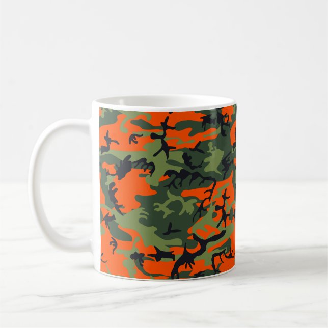 Orange Camouflage Kaffemugg (Vänster)