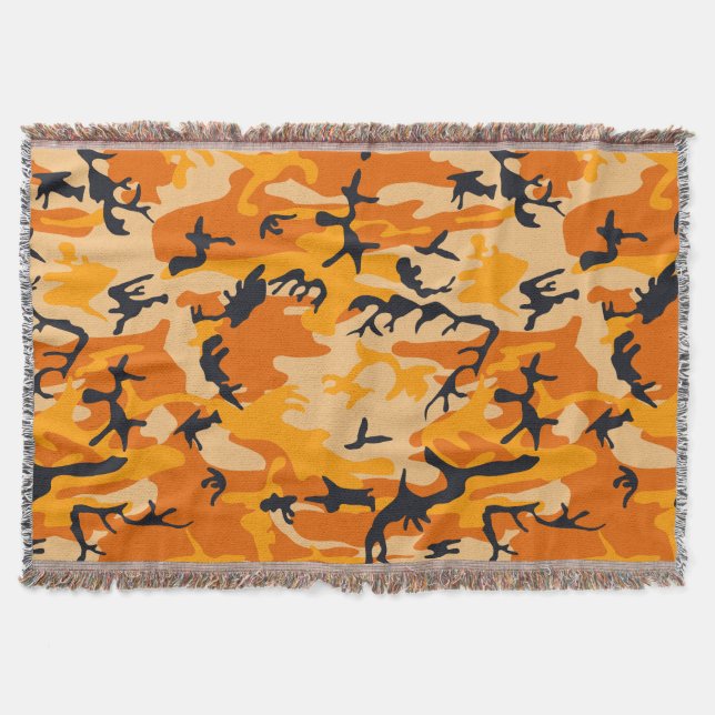 Orange Camouflage, militär, armé Filt (Framsidan)