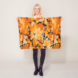 Orange Camouflage, militär, armé Fleecefilt