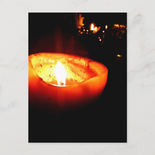 Orange Candle Vykort (Framsida)