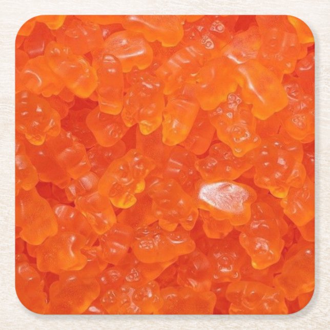 Orange Candy Buffet Underlägg Papper Kvadrat (Framsidan)