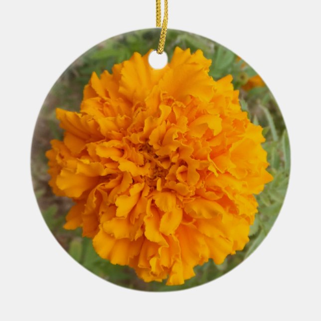 Orange Carnation-ornament, anpassa Julgransprydnad Keramik (Framsidan)