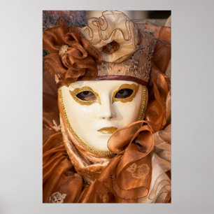 Orange Carnival costume, Venedig Poster