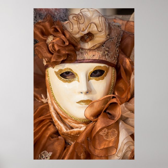 Orange Carnival costume, Venedig Poster (Framsidan)