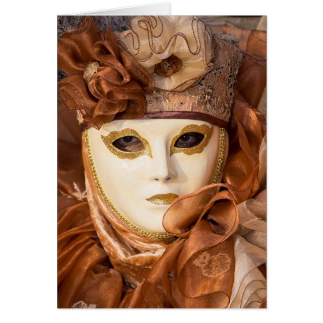 Orange Carnival-kostym, Venedig Hälsningskort (Framsidan)