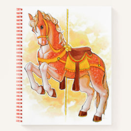 Orange Carousel Horse Notebook