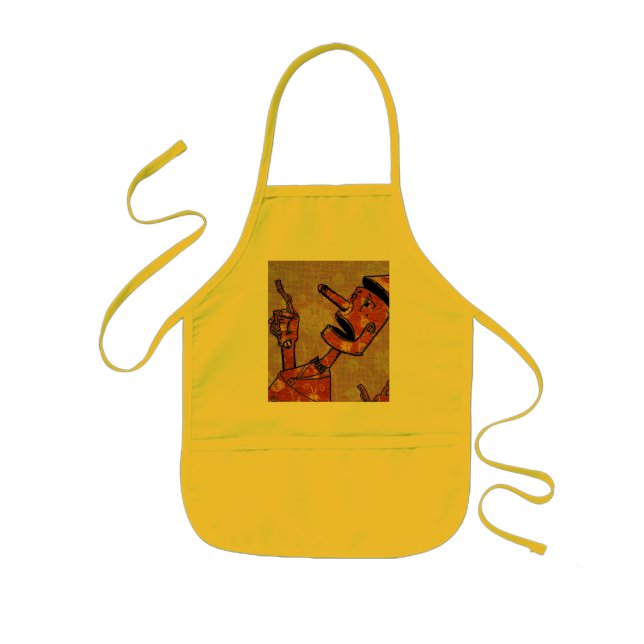 Orange Carpet Tin Man Infants Apron Barnförkläde (Framsidan)