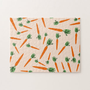 Orange Carrot Mönster Pussel