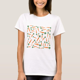 Orange Carrot Mönster T Shirt