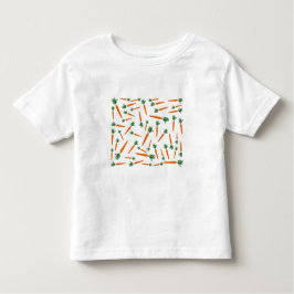 Orange Carrot Mönster T Shirt