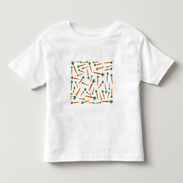 Orange Carrot Mönster T Shirt (Framsida)
