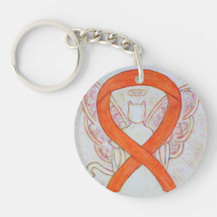 Orange Cat Awareness Ribbon Angel Anpassningsbar N