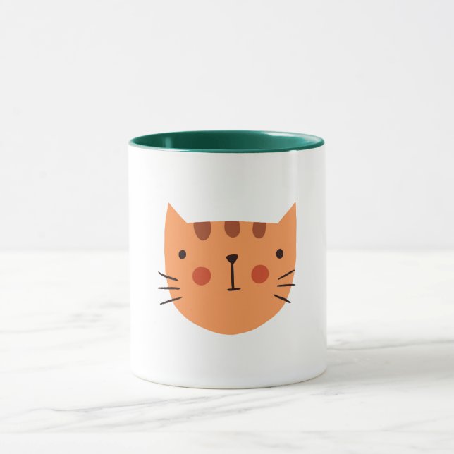Orange Cat Cute Funny Mugg (Center)