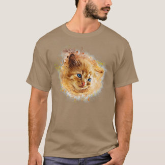 Orange cat Felis catus T Shirt