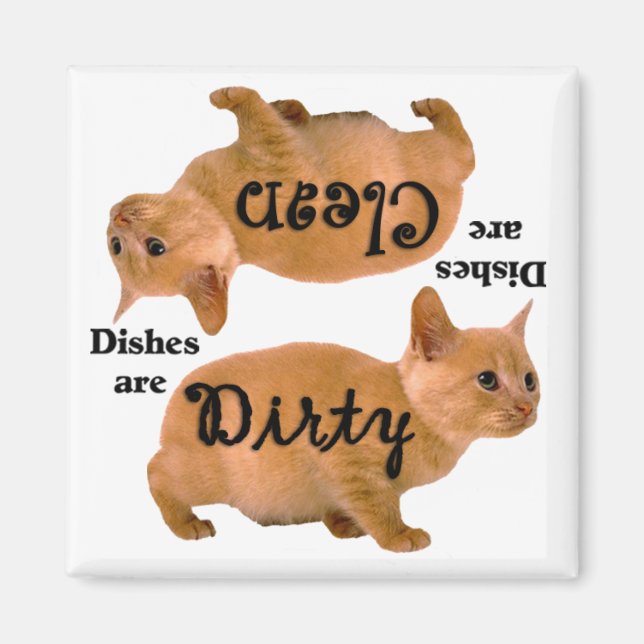 Orange Cat Lovers Dishwasher Magnet (Framsidan)