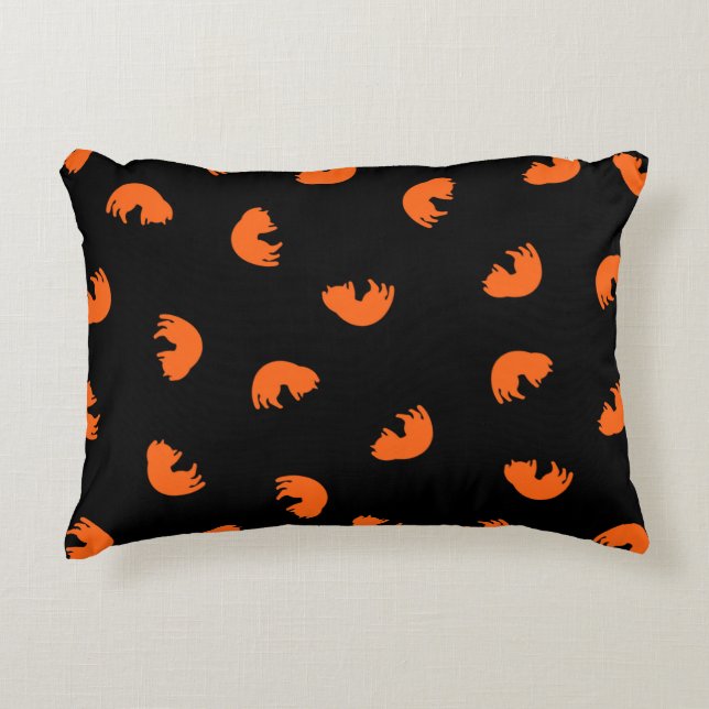 Orange Cat Mönster Prydnadskudde (Framsidan)