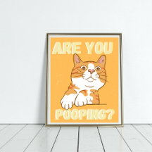 Orange CAT Poster du badrum
