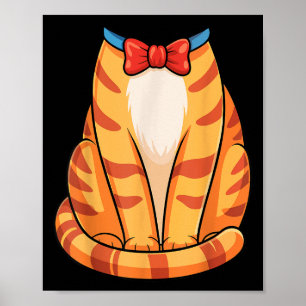 Orange Cat Shirt Vuxen Kids Manar Women Tabby katt Poster